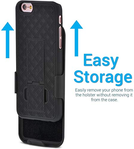 Iphone 6S / 6 Case, Aduro Combo Shell & Holster Case Super Slim Shell Case W/Built-In Kickstand + Swivel Belt Clip Holster For Apple Iphone 6S / 6 #TOP4