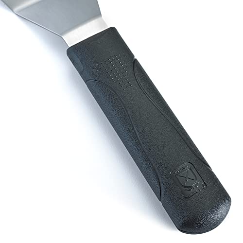 Image of Mercer Culinary Millennia Heavy Duty Turner /Spatula, 5 Inch x 3 Inch Blade, Black Handle