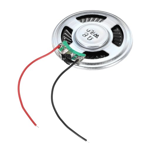 QUARKZMAN 4 Stück 0,5W 8 Ohm Kleine Lautsprecher Metallgehäuse Runder Interner Mikromagnet Lautsprecher für Mini-Lautsprecher DVD EVD Multimedia Mobile Tragbare Werbemaschine