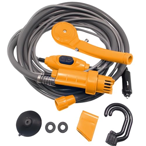 Vegena Ducha Portatil, Ducha Portatil Camping, 12 V Ducha Camper, Ducha Portatil Furgoneta Camper, Kit De Ducha Exterior Portátil, Portatil Ducha Exterior para Camping, Caravanas, Plantas De Jardín