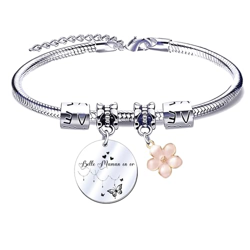 JRZDFXS bracelet belle maman cadeaux fête des mères cadeau belle maman cadeau belle maman anniversaire cadeau belle maman anniversaire cadeau belle maman originale cadeau pour belle maman cadeau pour