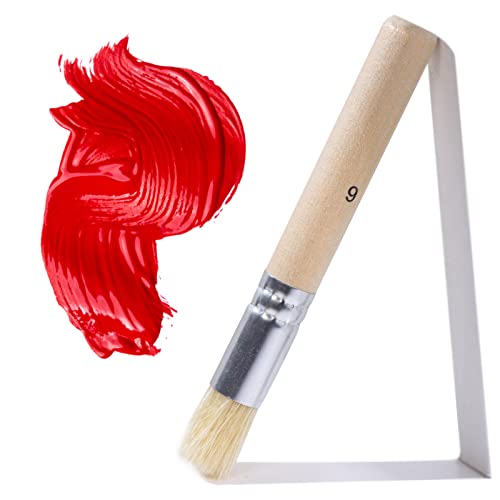 3 Pcs Wooden Stencil Brushes Pure Natural Stencil Brushes, Painting Bristle Brushes For Acrylic Oil Watercolor Painting Project Card Diy Crafts, 3 Sizes #TOP3