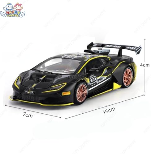 Image of 1:32 Huracan ST EVO Die-Cast Alloy Metal Sports Car Model with Openable Doors, Hood & Trunk, Pull Back Action, LED Lights & Sound Toy Car for Kids Boys Girls & Collectors