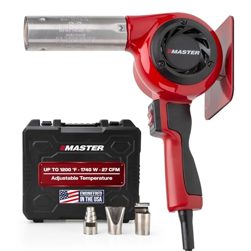 Master Appliance VT-751D-00-K Industrial Heat Gun Kit, Quick Change Plug-In Heating Element, Variable Temperature, 120V, 1740W, 14.5 Amps, Assembled In USA