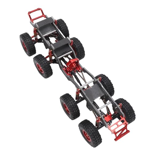 Alomejor Hochstärkem Verbundmaterial -Chassis -Ersatzkit für EIN SCX24 RC Axialauto mit Einem Niedrigen Zentralen Schwerkraftdesign für Rennliebhaber (Schwarz Rot)