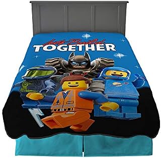 Franco Kids Bedding Super Soft Plush Blanket, Twin/Full Size 62" x 90", Lego