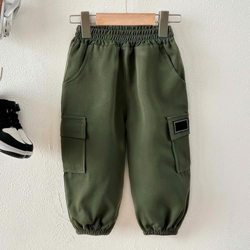 Boys Baggy Cargo Sweatpants Kids Straight Wide Leg Elastic Waist Casual Pants Workout Athletic Joggers Sweat Pants2