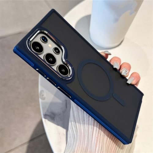Samsung�p Galaxy S26 S24 S22 S25 Ultra S23 Plus S23 FE �p�����}�b�g�}�O�l�b�g�P�[�X ���C�����X�[�d�Ή� �ϏՌ��J�o�[ (S25�p/�l�C�r�[�u���[)