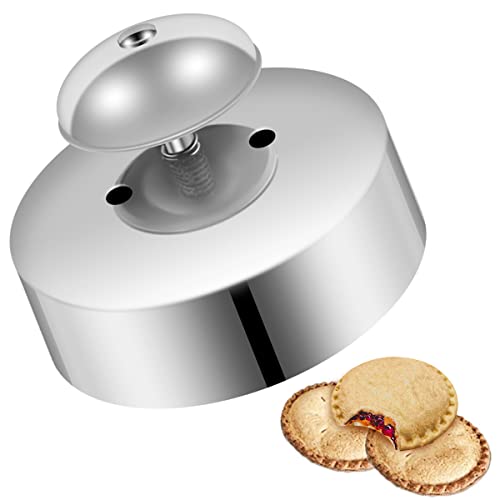 US Sandwich Cutter and Sealer Round Sandwich Sealer 304 Stainless Steel Sandwich Maker Smooth Pastry Cookies Mold Sandwich Sealer and Decruster for Sandwich Baking Tools(silver)