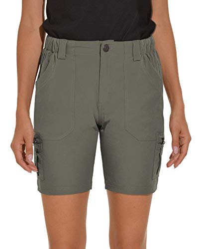 Vayager Women's Hiking Cargo Shorts Quick Dry Lightweight Stretch Shorts Golf Fishing Outdoor Casual Shorts Rosemary X-Small #TOP1