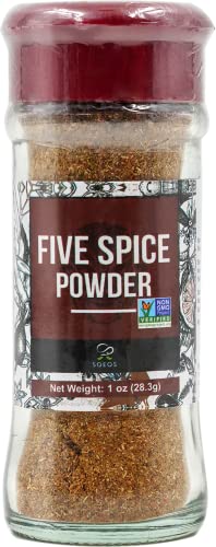 Soeos Culinary Chinese Five Spice, Five Spice Blend Powder, Non-GMO, Non-irradiated, No preservatives, No MSG, 1 oz (Package may Vary).