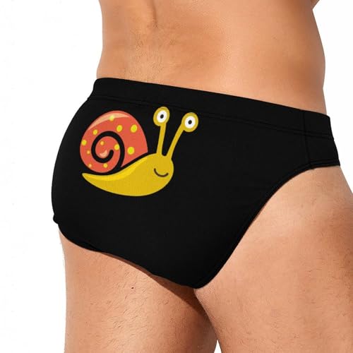 Funny Snail Mens Swim Briefs Quick Dry Swimming Trunks Training Swimsuit Low Rise Swimwear3