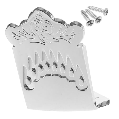 NOLITOY 1 セット マントリン製図板 マンドリン用品 マンドリンテールピース部 楽器 部品 マンドリンのパーツ 伝統的なマンドリン テールピース パーツ 金属 Silver