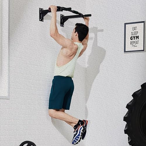 Amazon Basics Wall Mounted Pull-Up Bar, Black - Image 6