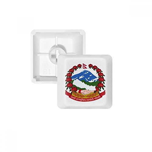 Keycaps PBT emblème national Népal multicolore pour clavier mécanique OEM blanc R3