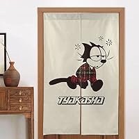Amazon｜フィリックスザキャット のれん おしゃれ 遮光 目隠し 暖簾