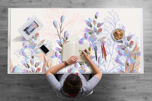 Couverture de bureau 120x60 cm en vinyle PVC pastel