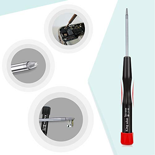 Kingsdun 5in1 Pentalobe Screwdriver Set,Star 5-Pointed Pentalobe P2 P5 P6 Screwdriver with 2 Opening Pry Tools for iPhone and Macbook Repair