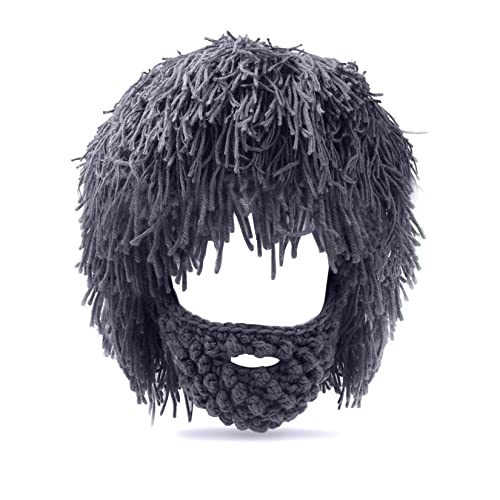 GothicBride Warme Mütze Winter Lustige Mütze mit Bart Cosplay Party...