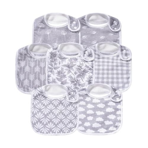 Image of Gelisite 7 Pack Baby Cotton Absorbent Bibs for Drooling Teething