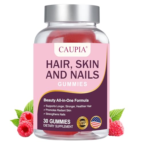 CAUPIA Hair Skin and Nails Gummies, All-in-One Advanced Formula Supports Hair Growth - Skin Health &...