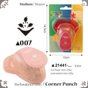 Vaessen CreativeCraft Paper Corner Rounder Punch, Holly, for DIY Projects, Scrapbooking and Card Making, Multi-Colour, 14 x 10 x 5 cm