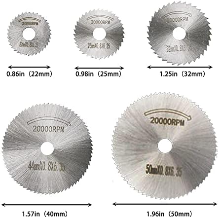 14PCS HSS Cutting Discs HSS Disc Drill Blades for Rotary Tool Mini Circular Saw Blade Kit for Wood Plastic Metal Cutting