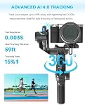 FeiyuTech SCORP Mini 3 Pro Gimbal Stabilizer pour caméra, Max 59ft AI Tracking, Gimbal avec Poignée à distance & Montage de refroidissement, pour Sony/Canon/Nikon/Gopro/DJI Action 5 pour/iPhone(Max 4.4lbs) Tir vertical