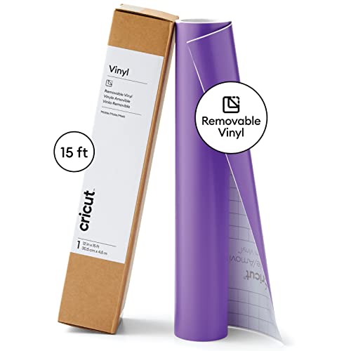 image for Cricut Premium Removable Vinyl, Light Purple (12in × 15ft), No-Residu