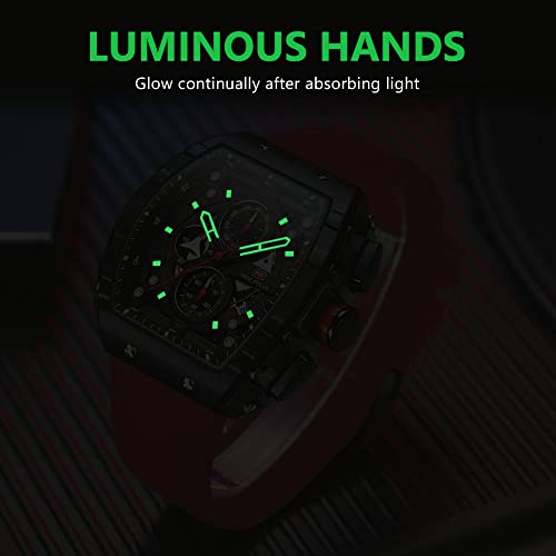 MF MINI FOCUS Watch Wristwatch Fashion Hollow Big Dial Luminous Waterproof Sport Analog Quartz Business Mens Watches Silicon Strap Dress Watch