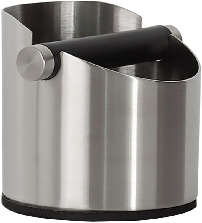 Coffee Grounds Bin for Espresso Machine Stainless Steel Storage Holder Easy Clean Design