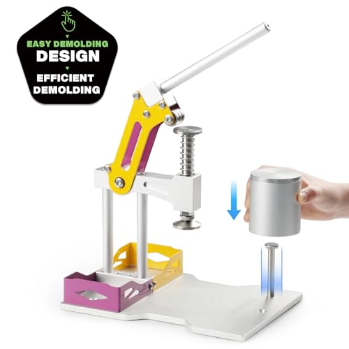 Bath Bomb Press Machine Easy Demolding Design Includes Premium Aluminum Bath Bombs Molds Home DIY Bath Bomb Making Kits for Shower Steamers and Shampoo Bars - Thumbnail 3