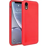 Miracase Liquid Silicone Case Compatible with iPhone XR 6.1 inch (2018), Gel Rubber Full Body Protection Shockproof Cover Case Drop Protection Case (Red)