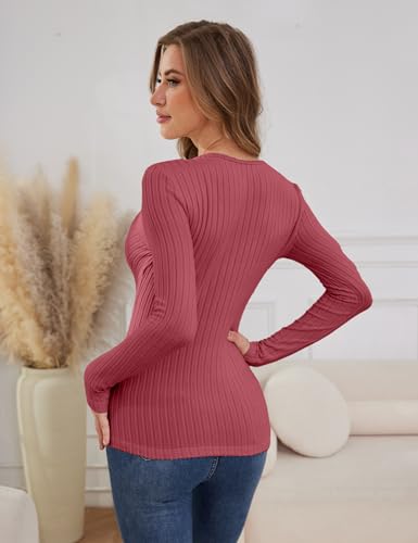 Image of Womens Deep V Neck Sexy Wrap Sweater Long Sleeve Slim-Fitted Knitted Jumper Tops