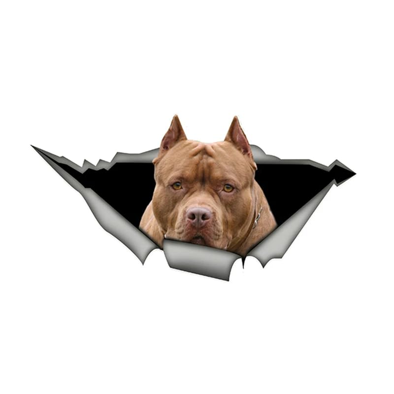 Bull Terrier Aufkleber, 3D-Träneneffekt, Reflektierend, Wass