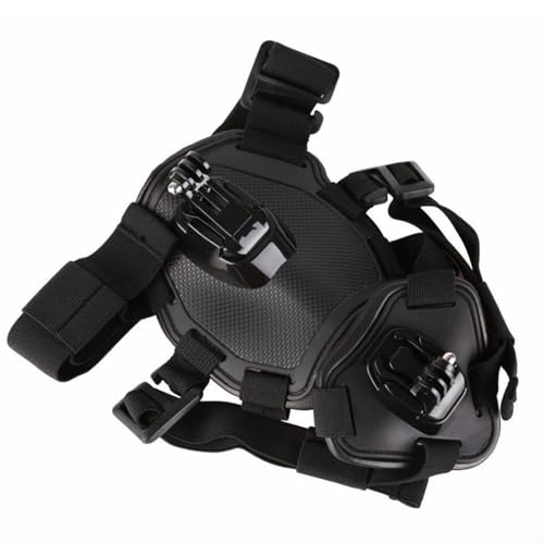 Hundegeschirr, verstellbar, weiche ABS-Weste, doppelte Fixierung, sichere Kamera-Basis für Outdoor, Wandern, Laufen, 18 x 20 x 5 cm, leicht – Bild 6