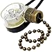 CeilingFanSwitch Zing Ear ZE-109 Ceiling Fan Light Lamp Canopy Replacement Pull Chain Switch (Antique Brass)