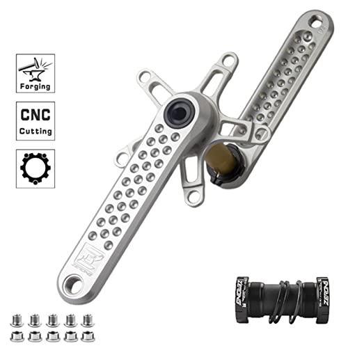 Evosid Crankset Bike Crankset Folding Bikes Crankset Gxp Bicycle Hollow Bike Crank Chainring 130Bcd Cnc Suitable For Single Speed Bikes Road Bicycles (Black 130Bcd Bb, 165Mm) #TOP1