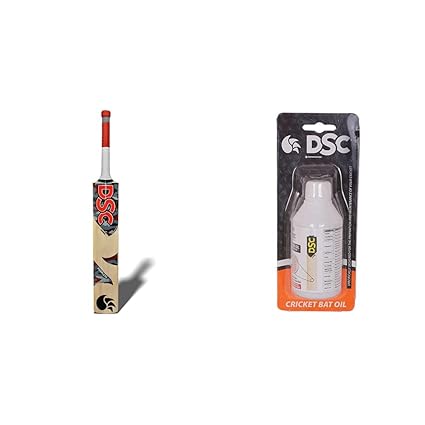 DSC Men's Short Handle Scorer Kashmir Willow Cricket Bat and 1500434 Cricket Bat Oil, 100 ml Combo