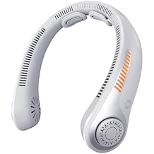Portable Neck Fan, Rechargeable Personal Fan with Necksupport, 5000mAh Battery Operated Cooling Fan Wearable, 5 Speeds 360 Airflow Ultra Quiet Lightweight,