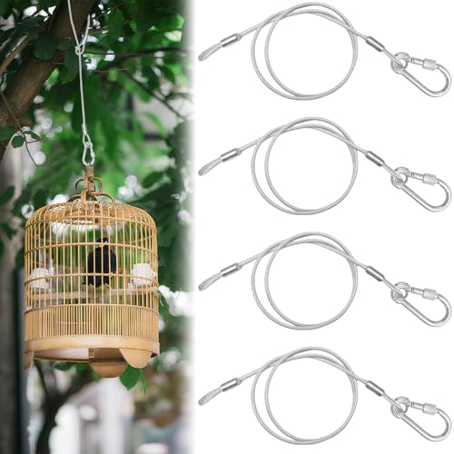 4 Bird Feeder Hangers with Carabiner Clip