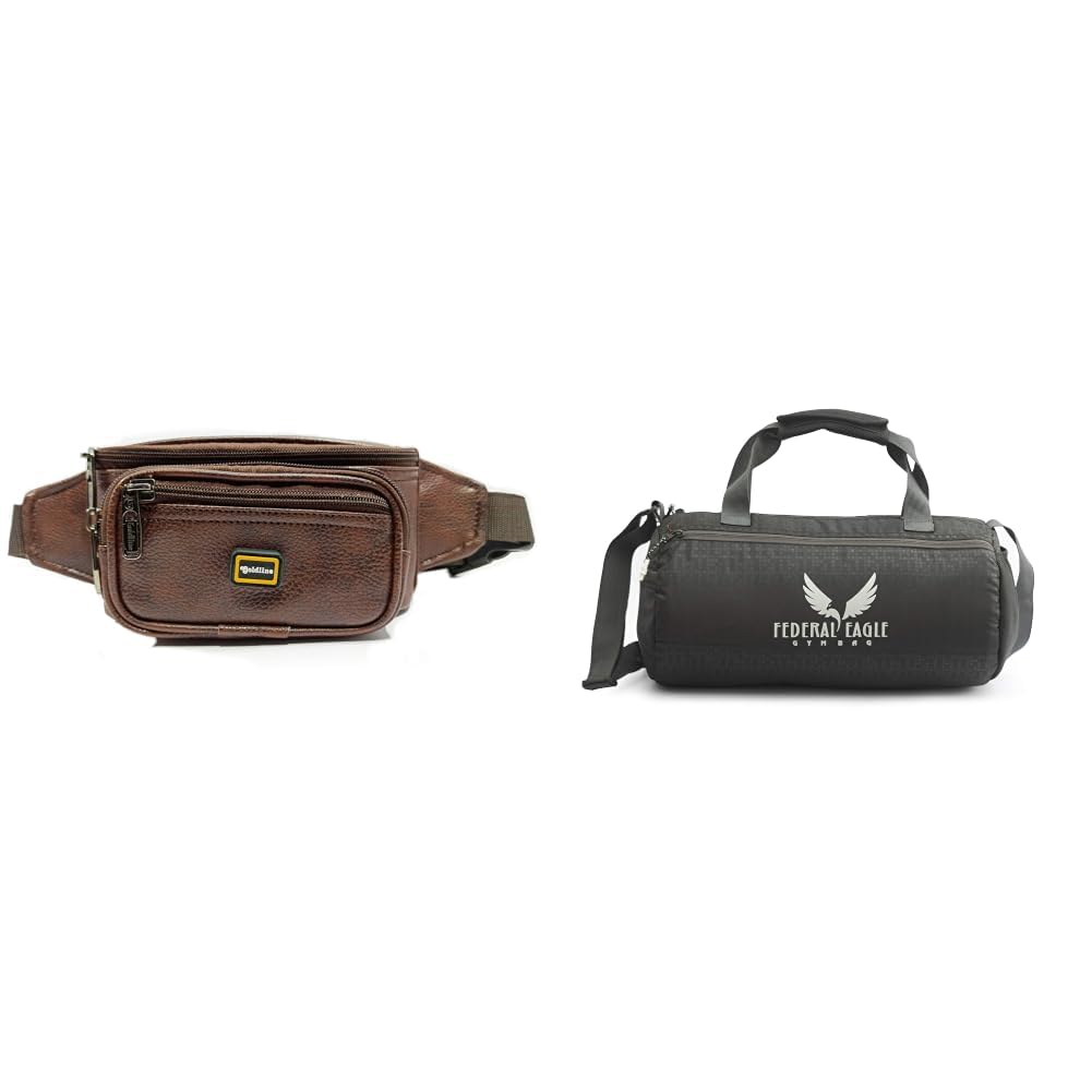 Waist Bag for Women | Fanny Pack Men for Women Fanny Bag | Waist Pouch for Men Women | + Sports Duffle/Travel Bag Classic Polyester Round-Shaped Large Capacity 20L Gym Bag with-image-41