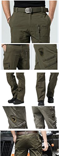 Free Knight Men's Combat Tactical Casual Cargo Trousers Outdoor Sport Army Pants (Size 31, Army Green) #TOP4