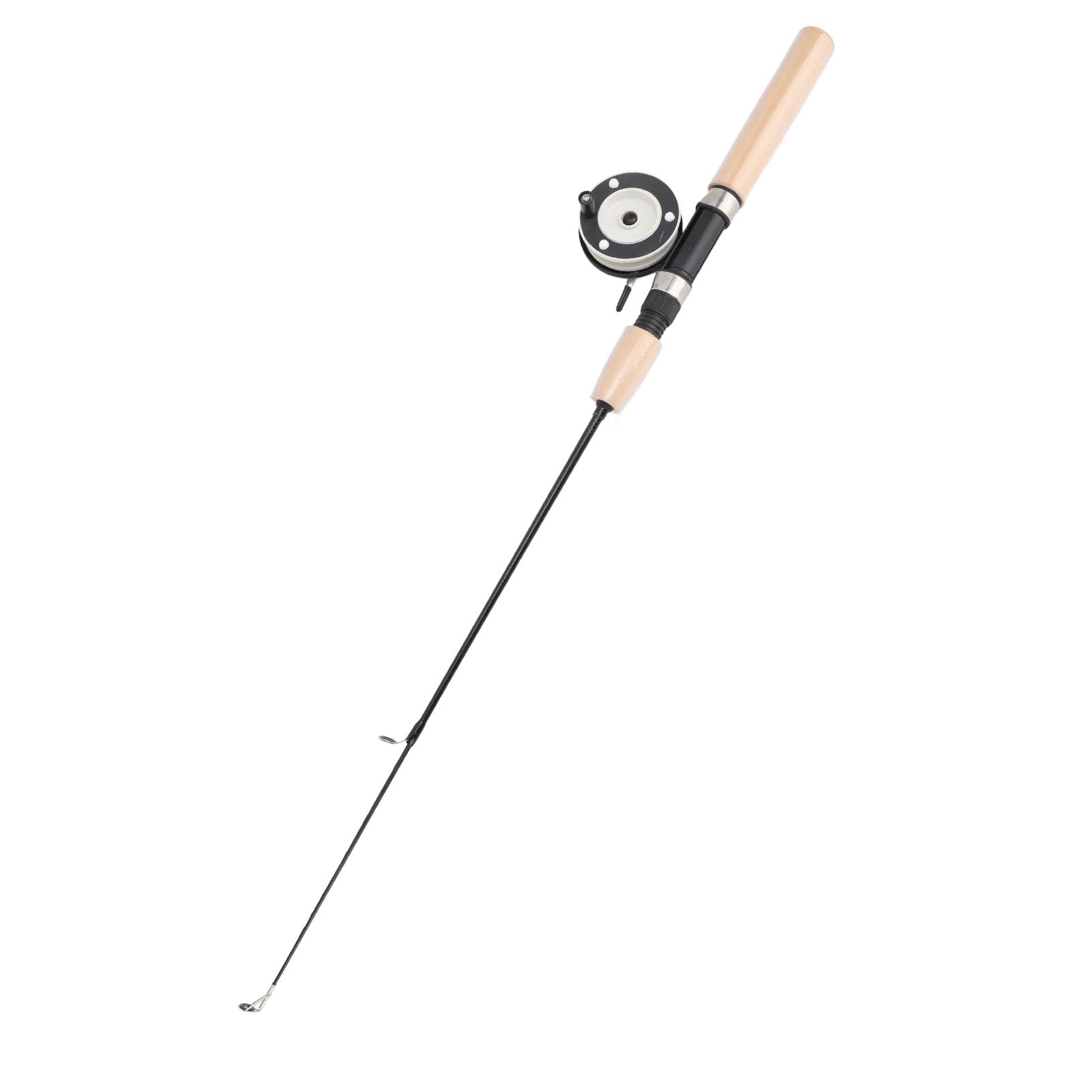 BuyWeek Combo de Caña de Pescar y Carrete, Fibra de Vidrio Plástico Nailon Metal Telescópica con EVA Mango para la Pesca de Hielo