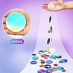 Outus 10 Pieces Round Dots Garland Valentine Easter Party Hanging Decor Each Length 13.1ft Glitter Paper Dot Streamers for Birthday Wedding Classroom (Laser Silver) - Image 3