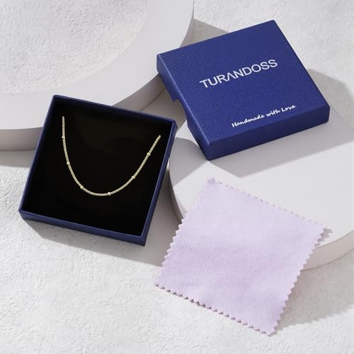Turandoss Gold Layered Necklaces for Women Dainty 14K Gold Plated Chain Set - image 7
