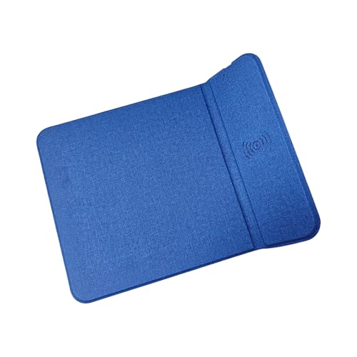 REITINGE Tappetino per mouse da 15 W per ricarica radio veloce, pieghevole, con LED intelligente in pelle PU