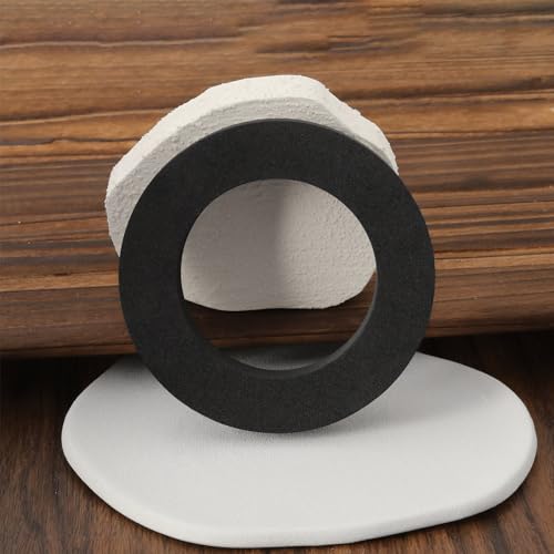 VGOL Set mit 4 flachen Unterlegscheiben aus Schaumstoff, 92 x 55 x 12 mm, Ersatz für Dichtung PP0034, kompatibel mit Viva 1 1/2 Zoll, für Toilettentank und WC-Schüssel mit schmaler Kopplung