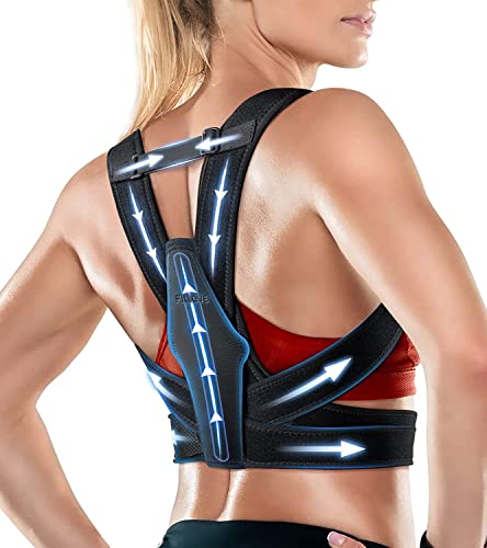 Fillove Posture Corrector For Women And Men With Magnetic Therapy Back Support, Strong Traction & Fully Adjustable Upper Back Brace Back Straightener For Neck, Clavicle, Spine And Shoulder Pain Relief #TOP3