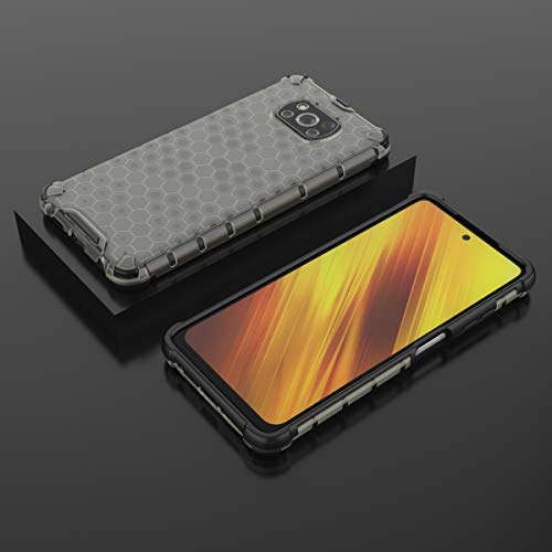 Image of Glasgow | for Poco X3 Honeycomb Pattern Back Case Cover for Poco X3 - Black